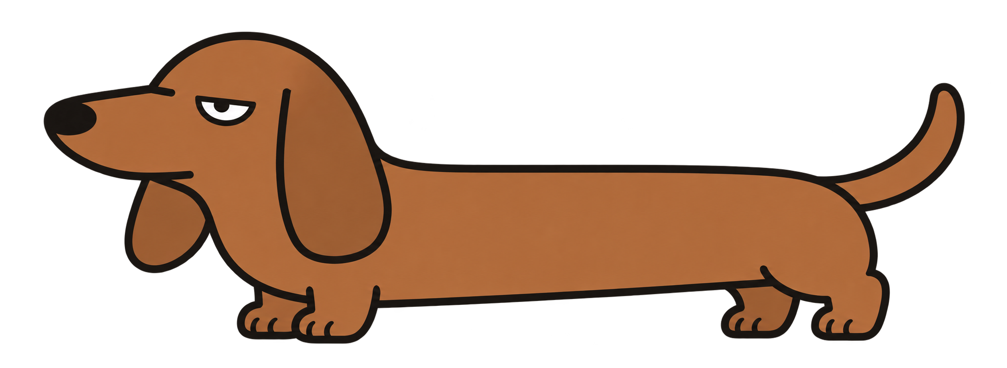 Dobbo, the brown dachshund